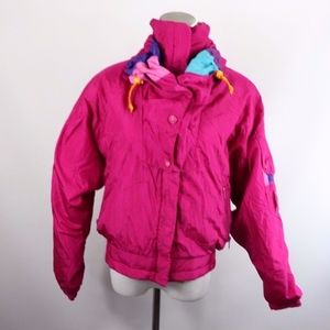Vintage 80s Roffe Womens 8 Ski Parka Jacket Pink